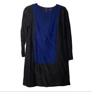 Madewell sz S silk color block dress with pockets
